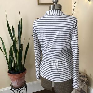 Striped knit peplum jacket from Nordstrom